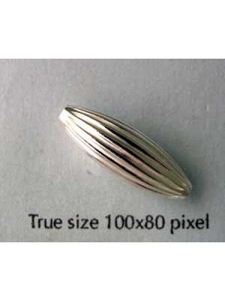 St.Silver Corr Torpedo Bead 7x21mm H1.8