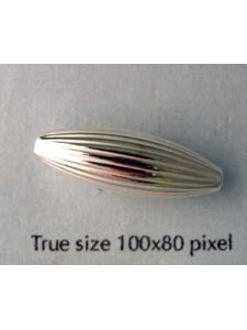 St.Silver Corr Torpedo Bead 8x24mm H2.2