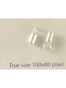 St.Silver Tube Endcap w/ring 1.6mm