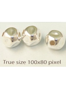 St.Silver Bead 10mm Dented texture H:2.5