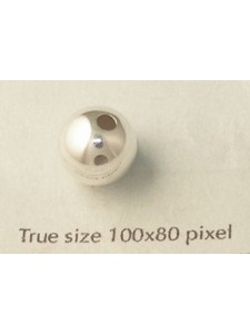 St.Silver Bead Light 10mm 2.5mm hole