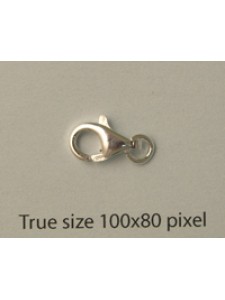 St.Silver Trigger Clasp 6x11mm w/ring