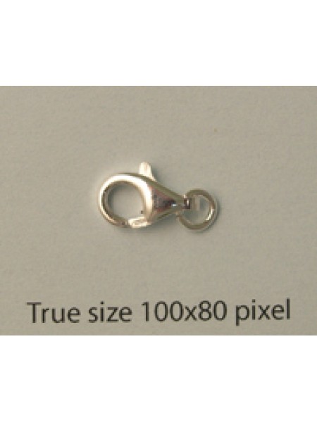 St.Silver Trigger Clasp 6x11mm w/ring