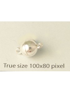 St.Silver Magnetic Bead Clasp 8mm