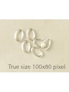 925 Jump Ring Oval 0.76x4.1x6mm