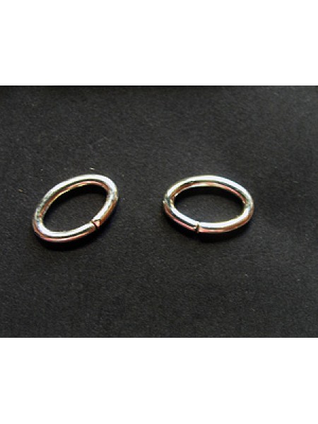 St.Silver Jumpring Oval 1.27x6.4x9.6mm