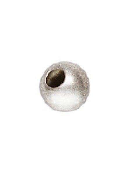 St.Silver Sandblast Bead 6mm H:2.4mm