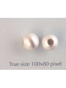 St.Silver 8mm Satin Bead 2.6mm hole