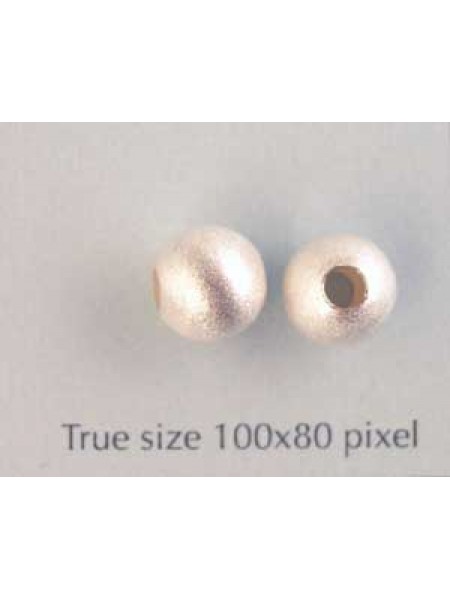 St.Silver 8mm Satin Bead 2.6mm hole