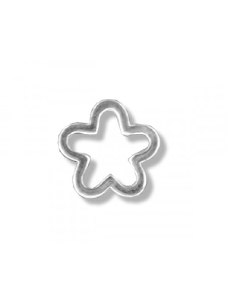 St.Silver 15mm Open Star Stamping