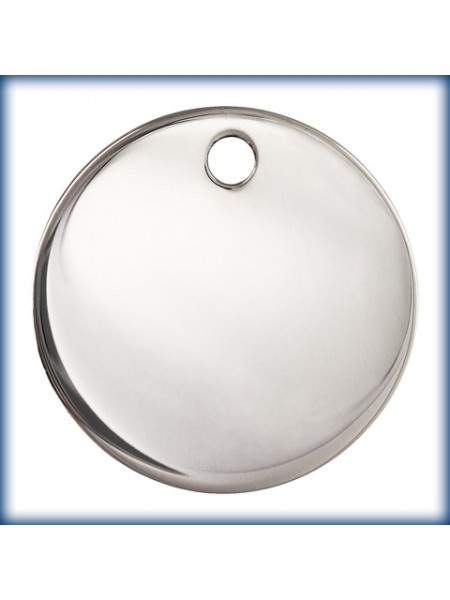 St.Silver Round Disc 17mm 1mm thick