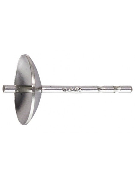 St.SIlver Pearl Cup 6mm w/post RH