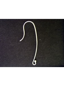 St.Silver Long Ball End Ear wire - PAIR