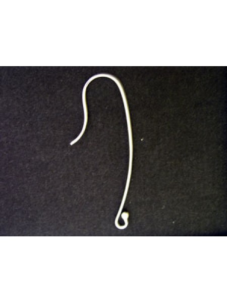 St.Silver Long Ball End Ear wire - PAIR