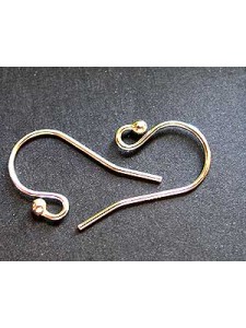 St.Silver Ball End Earwire (0.76mm) -PRS