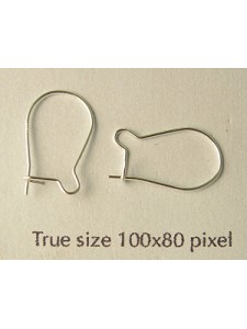 St.Silver Kidney Ear Wire 16.0mm