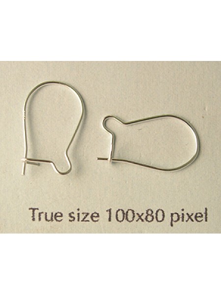 St.Silver Kidney Ear Wire 16.0mm