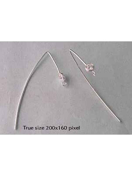 St.Silver Earwire 4mm CZ bezel w/ring PR