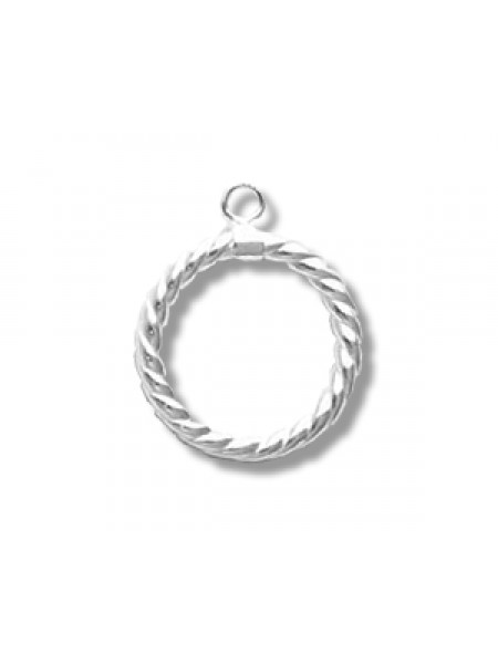 St.Silver Twist Toggle Ring only 15x2mm