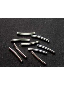 St.Silver Curved Tube 1x10mm ID0.7mm