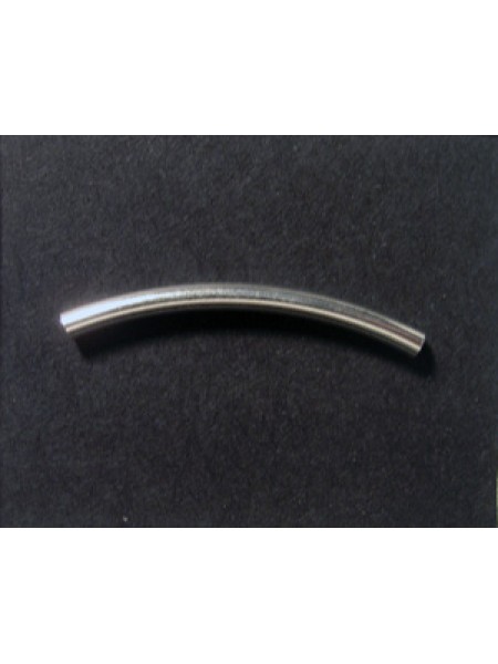 St.Silver Curved Tube OD2.0 ID1.7  L25mm