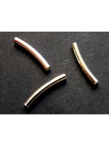 St.Silver Curved Tube 2x15mm ID1.7mm
