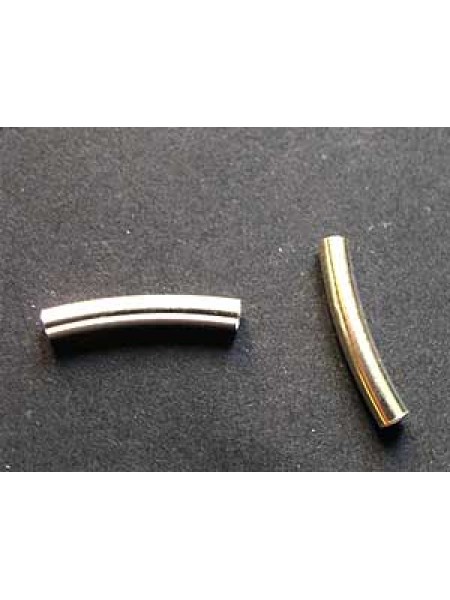 St.Silver Curved Tube 2.5x15mm ID2.2mm