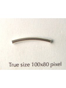 St.Silver 2x20mm 1.7mm ID Curved Tube