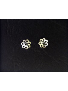 St.Silver Flower Bead Cap 5mm