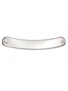 St.Silver Curved Bar 38x6.4mm w/2 holes