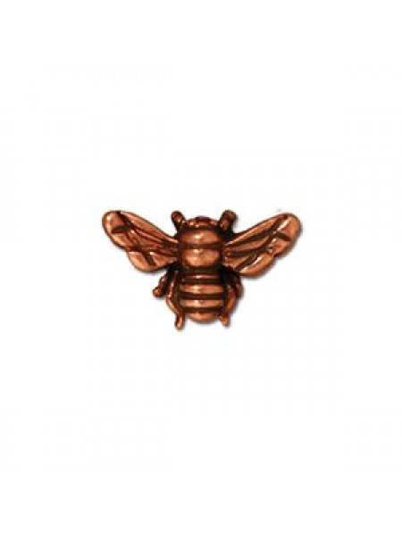 Honey Bee Bead Antique Copper