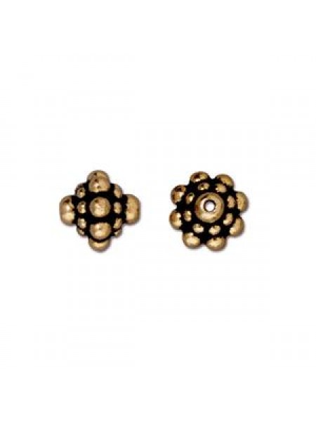 Bead Pamada 8mm H:1mm  Antique Gold