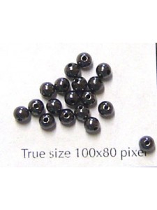 Metal Bead Round 3mm Black Nickel Plated
