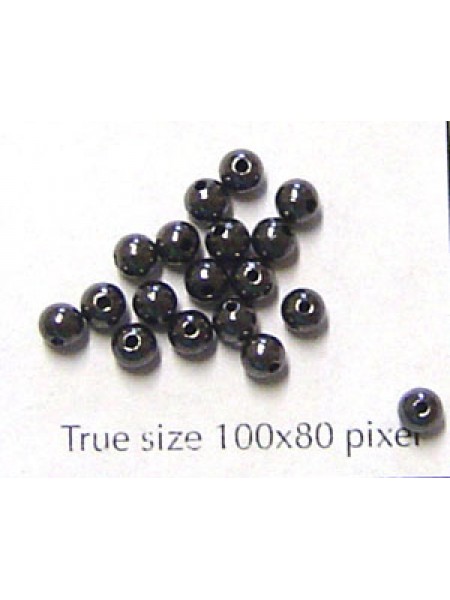 Metal Bead Round 3mm Black Nickel Plated