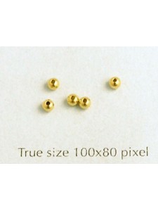 Metal (Brass) Round 2.4mm Gold Plated