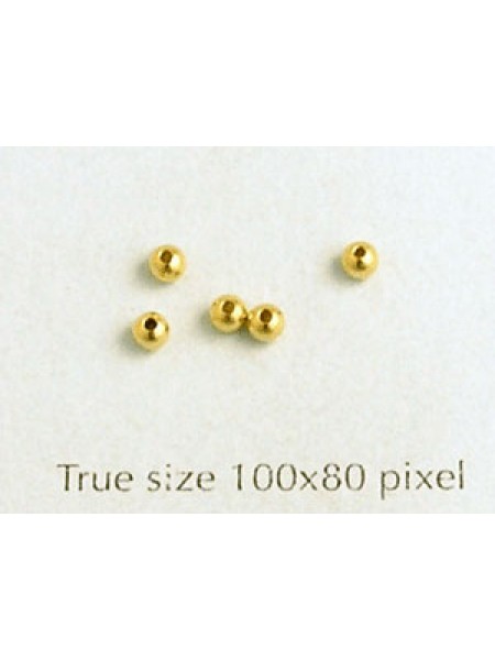 Metal (Brass) Round 2.4mm Gold Plated