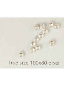 Bead (Brass) Round 2.4mm Silver Plated