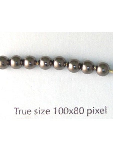 Metal Bead Round 4mm Black Nickel