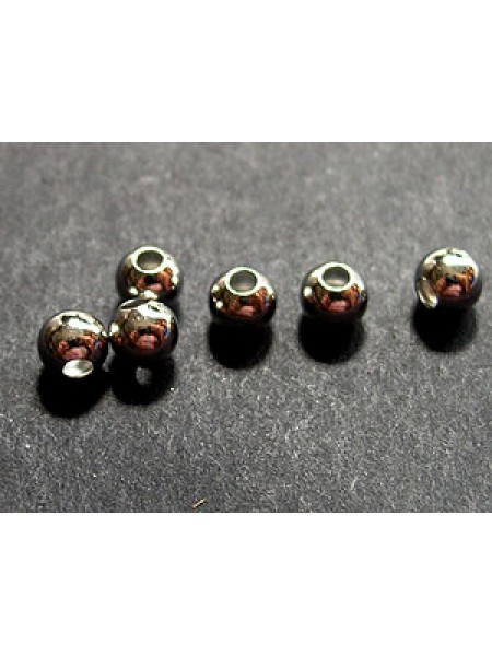 Round Metal Bead 4mm (H1mm) Plat colour