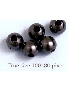 Metal Bead Round 8mm Black Nickel Plated