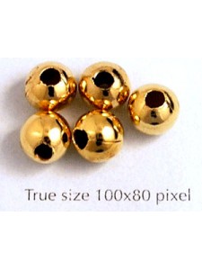 Metal Bead Round 8mm Gold Plated