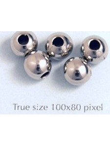 Metal Bead Round 8mm H:2mm Nickel Pl NF