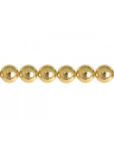 Metal Bead Round 6mm Gold plated -EACH
