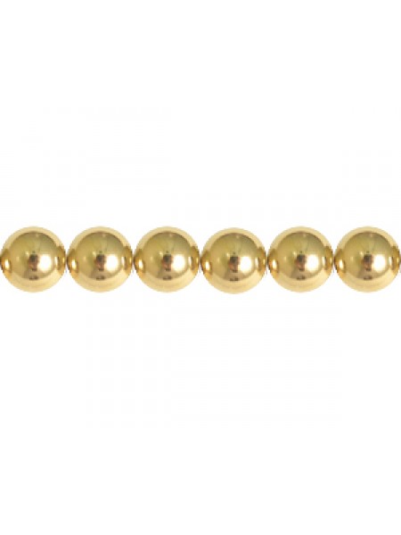 Metal Bead Round 6mm Gold plated -EACH