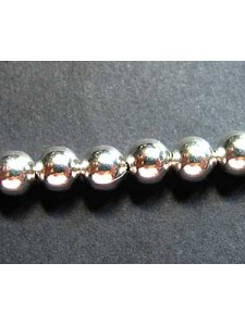 Round Bead (Brass) 6mm SIlver plated