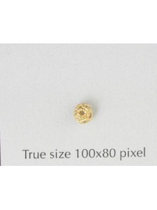 Filigree Bead 4mm Gold Plated 603/W4mm