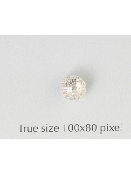 Filigree Bead 6mm Silver plated