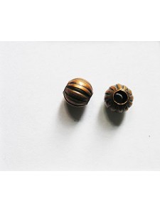 Bead Pumpkin 6mm H:2mm Antique Copper