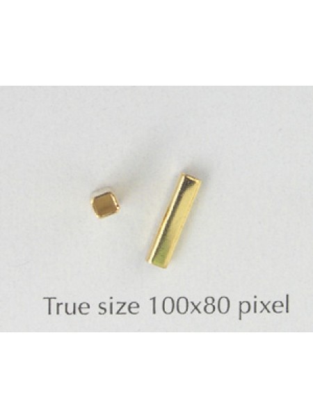 Tube Bead 2.5x10 mm Gold plated