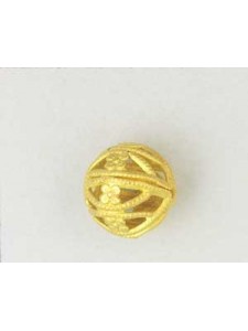 Filigree Bead 12mm Raw Brass